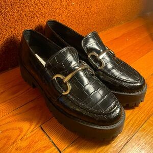 Steve Madden Black Loafers Size 7 - Like New